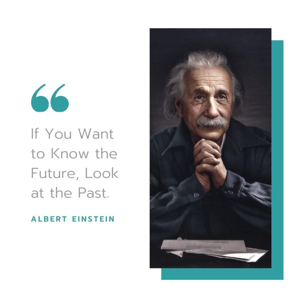 Quote of Albert Einstein - If you want to know the future, look at the past
