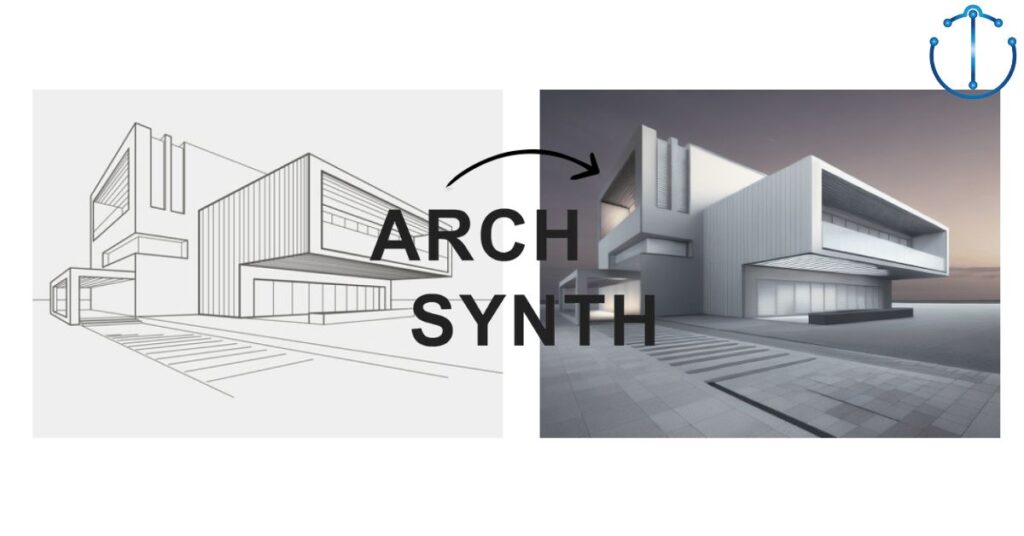 Logo and working environment of Arch Synth, AI tool for Architects