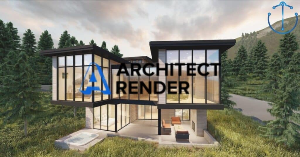Logo and working environment of Architect Render, AI tool for Architects