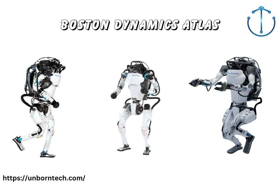 3 white Boston Dynamics Atlas Robots